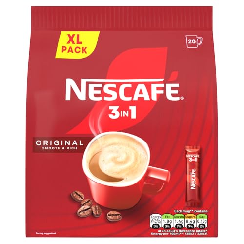 NESCAFÉ 3 IN 1 Original Instantkaffee (1 Packung mit 20 Getränken) 3
