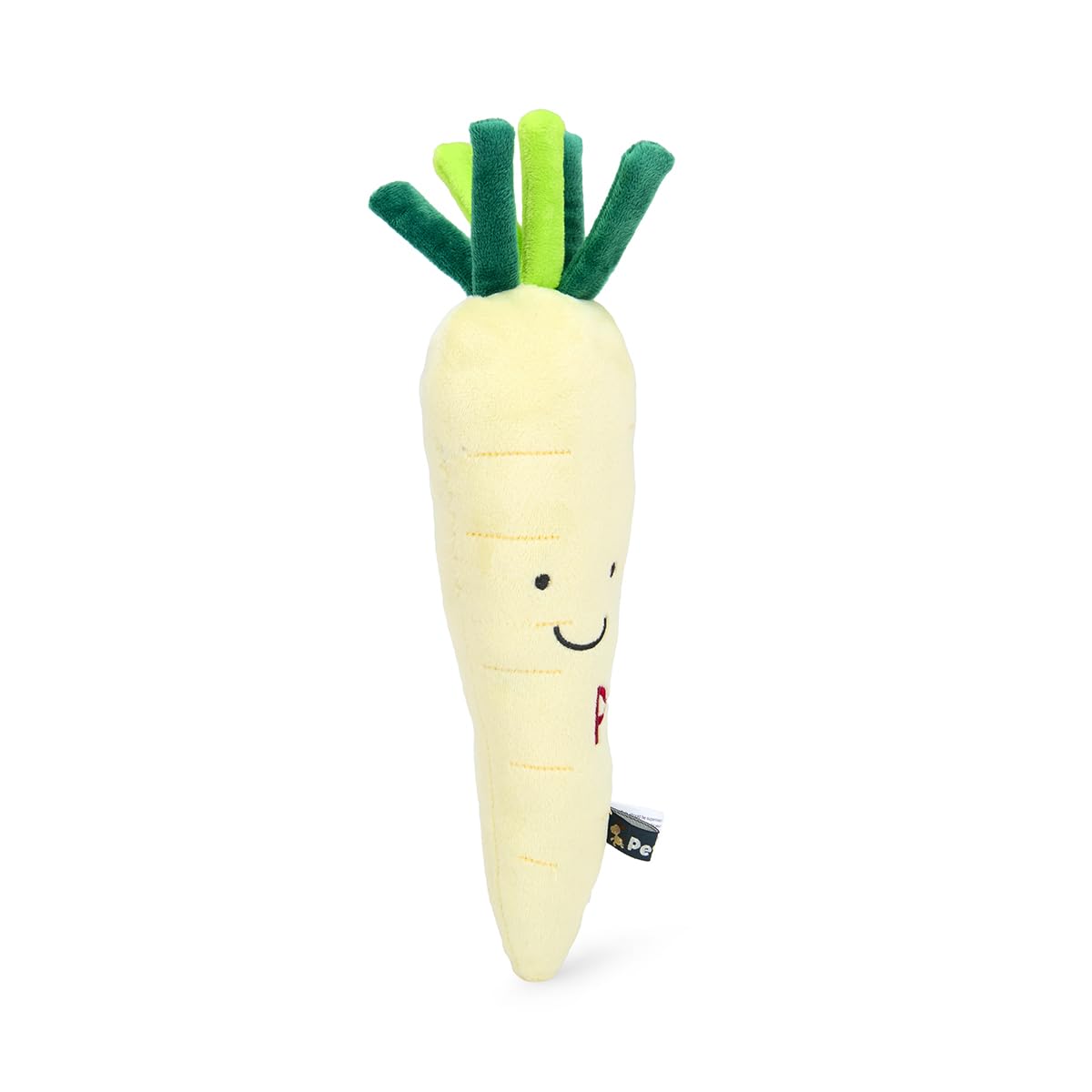 Petface Penelope Parsnip Plush Dog Toy with Squeaker - Yellow, Pack of 1 5
