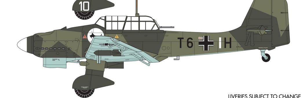 Airfix Junkers Ju87 B-1 Stuka 1:72 Scale Model Kit - 110-Piece Aircraft Building Set for Ages 8+ 6