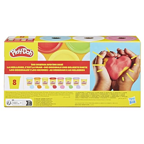 Play-Doh 8 Pack Rainbow Colours - 85 Gram Cans for Kids Ages 2+
