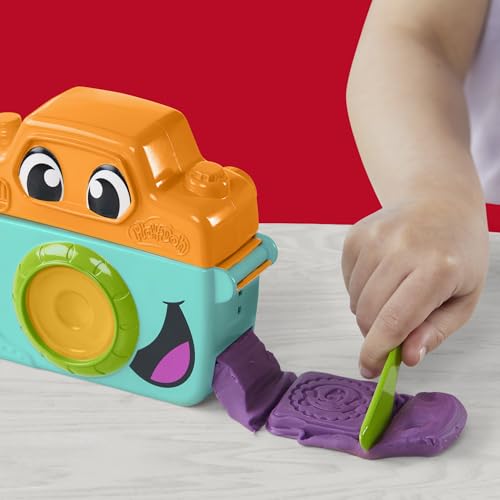 Play-Doh Photo Fun Toy Camera Starter Set - Squeeze & Stamp Animal Faces for Ages 2+