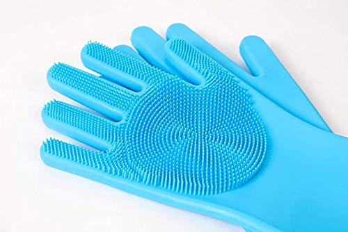 Taylor & Brown Reusable Silicone Cleaning Gloves - Food Grade, Heat Resistant up to 160°C | Blue