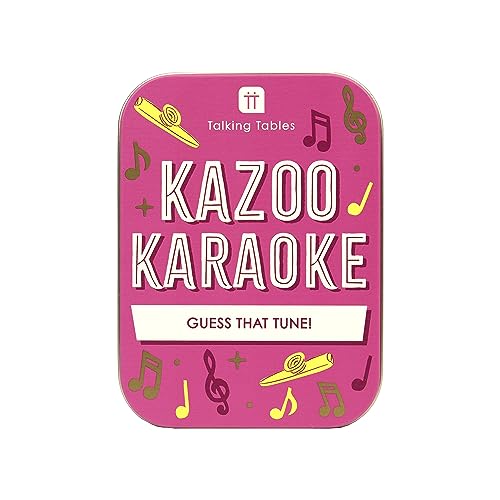 Talking Tables Karaoke Kazoo Guess Song Game - 132 Cards & 2 Kazoos | Ages 7+ | 2+ Players 2