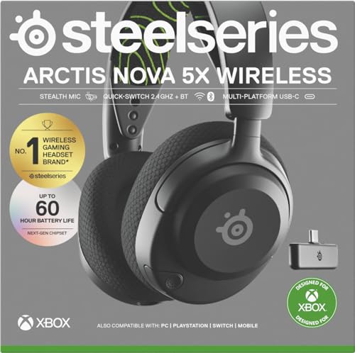 SteelSeries Arctis Nova 5X Wireless - Xbox Gaming Headset with 100+ Audio Presets