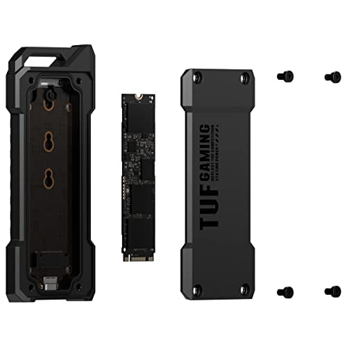 ASUS TUF Gaming A1—USB-C 3.2 Gen 2x1 SSD Enclosure for Dual M.2 NVMe PCIe SSDs 32