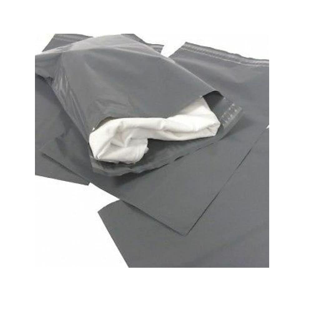 G4GADGET Grey Polythene Mailing Postal Bags - 50 Count, 14' X 21', 50 Micron Thickness 4