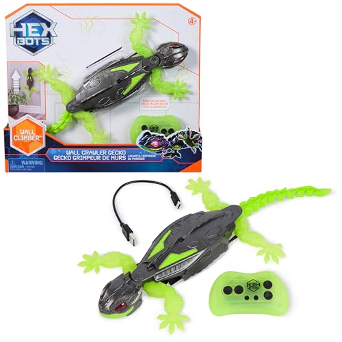 HEX BOTS Wall Crawler Gecko - Remote Control Climbing Robot Toy for Kids 4+ 10