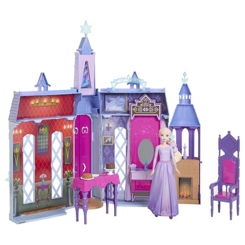 Disney Frozen Elsa's Arendelle Castle Playset - 2-Foot Tall Dollhouse with Elsa Doll & 15 Accessories (Ages 3-9)