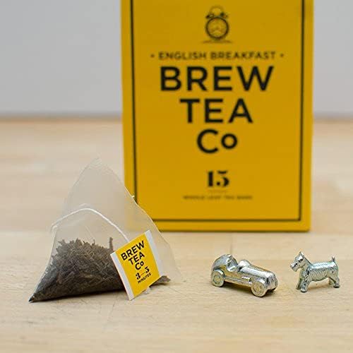 Brew Tea Co English Breakfast Whole Leaf Tea Bags, 15-Pack