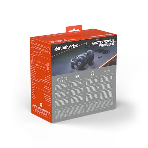 SteelSeries Arctis Nova 5 Wireless - Gaming Headset for PC, PS5, PS4, Switch, Xbox - 60H Battery, 2.4GHz & Bluetooth, ClearCast Mic