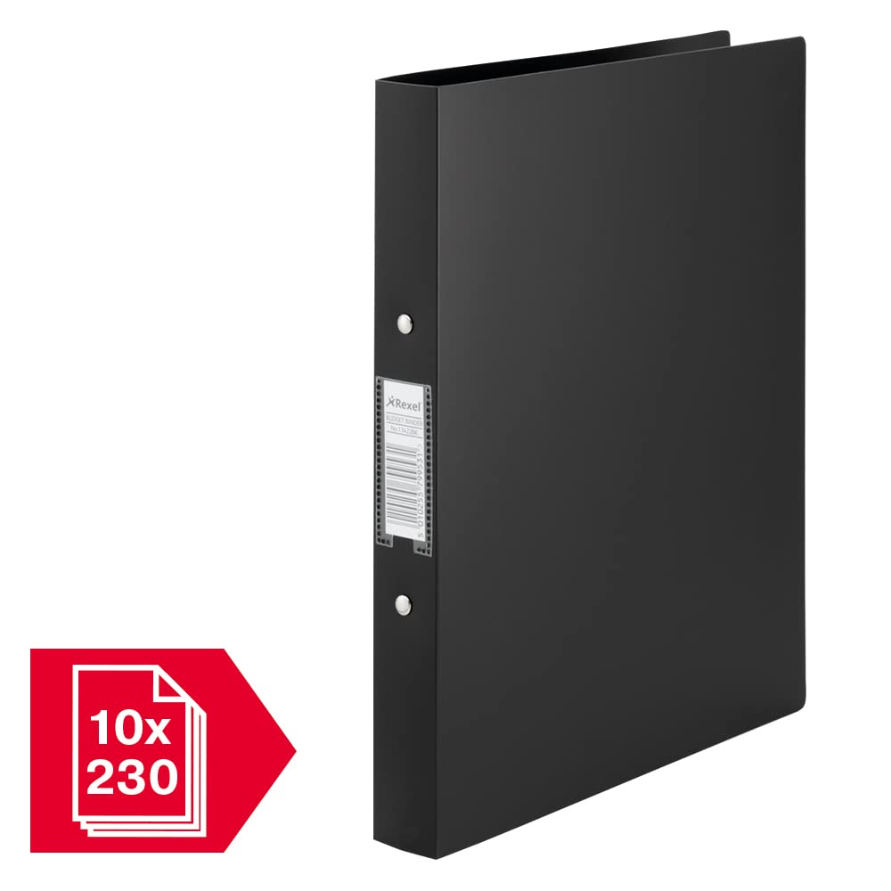Rexel A4 Budget Ring Binder - Black, 25mm O-Ring Capacity, Pack of 10 | Model 13422BK 3