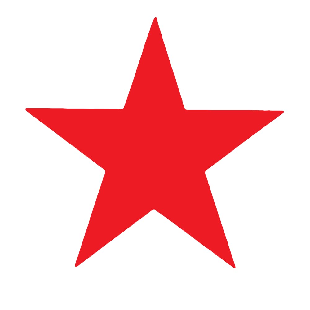 SuperStickers Pre-Inked Stamper - Red Star Design | 28mm Impression | Self-Inking 2