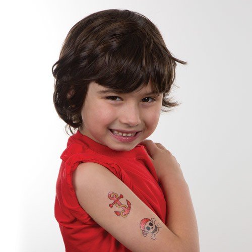 Baker Ross Pesky Pirate Temporary Tattoos (Pack of 24 Designs, 48 Tattoos) for Kids Party Favors 2
