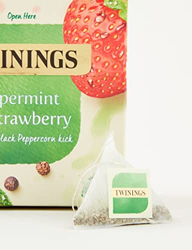 Twinings Peppermint and Strawberry Herbal Tea Bags, 20 Tea Bags