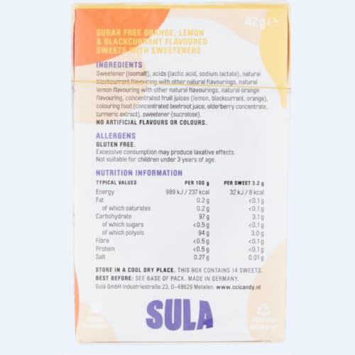 Sula Mixed Fruit Drops - Sugar Free Boiled Sweets (42 g)