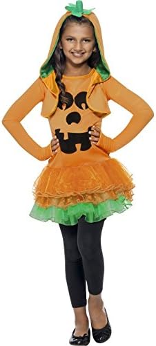 Smiffys Pumpkin Tutu Costume - Girls Halloween Dress & Hooded Jacket, Ages 7-9 1
