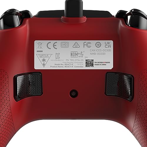 Turtle Beach REACT-R Red Wired Gaming Controller for Xbox Series X|S, Xbox One & PC - Officially Licensed