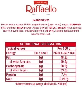 Ferrero Raffaello Pralines, White Chocolate Coconut Almond Confectionery, 400g 4