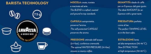 Lavazza - A Modo Mio Dek Cremoso Decaffeinated Coffee Capsules, 16-Count, 120 g