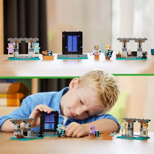 LEGO Minecraft The Armoury 21252 - Building Set with Alex, Armoursmith & Nether Portal 12