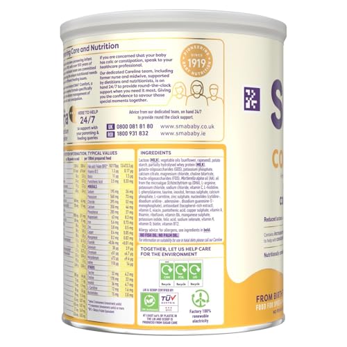 SMA Comfort Baby Milk Powder Formula, 800g - For Colic and Constipation Relief