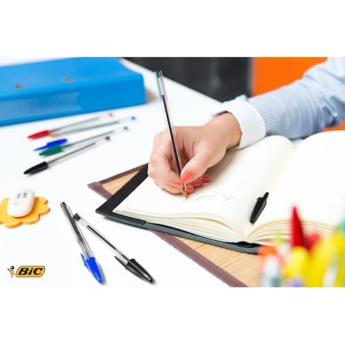 BIC Cristal Original Ballpoint Pens - Fine Point (1.0mm) | Smooth Writing | Pack of 100 Black Ink