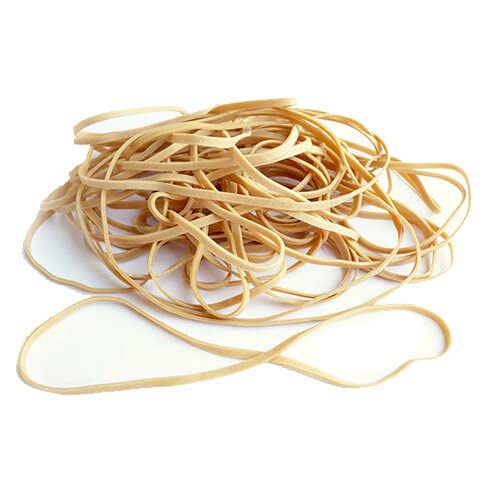 Q-Connect Rubber Bands No.38 - 152.4 x 3.2 mm | 500 g Pack | Oak/Beige 2