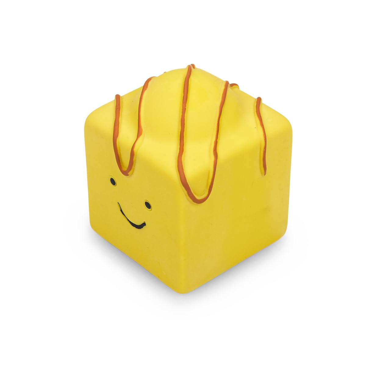 Petface Fondant Fancy Latex Dog Toy - Built-in Squeaker | Soft Chew | Yellow 3