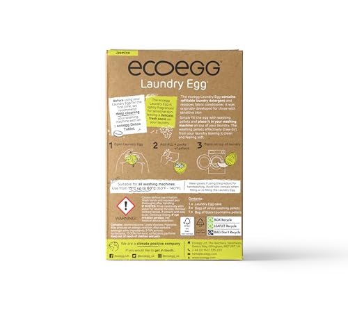 Ecoegg - Laundry Egg Detergent & Fabric Conditioner Replacement (70 Washes, Jasmine)