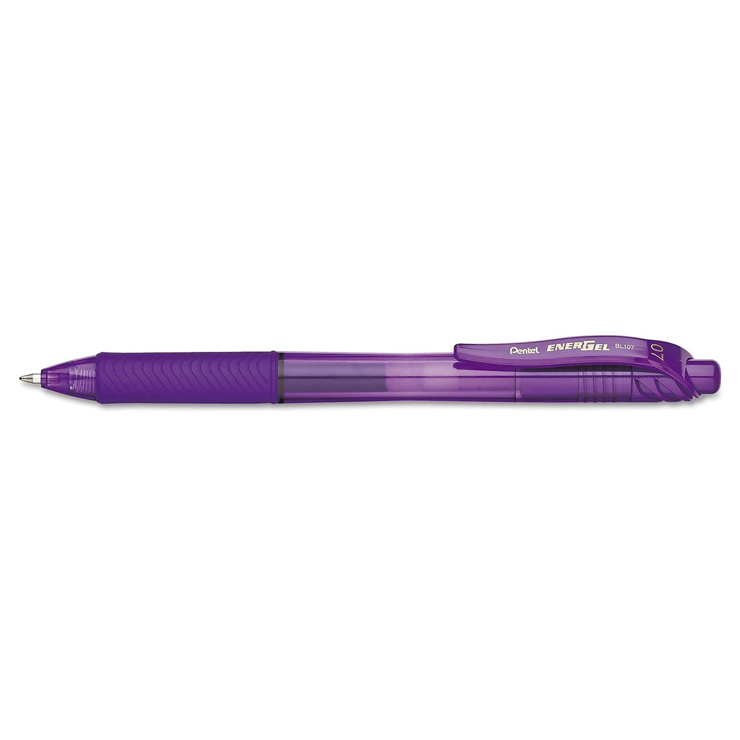 Pentel EnerGel X Retractable Rollerball Pen - 0.7mm Tip, Violet Ink | Quick Drying | Refillable 3