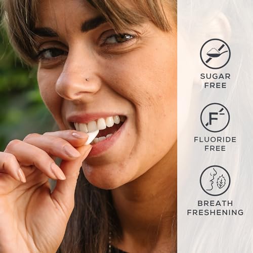 Georganics Peppermint Chewing Gum - 30 Pieces - Sugar-Free, Natural & Biodegradable