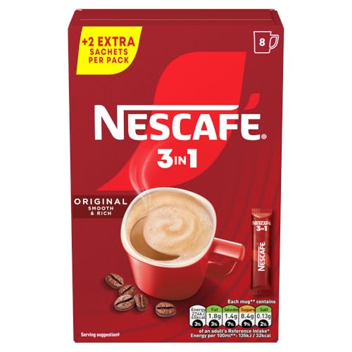 NESCAFÉ 3 IN 1 Original Instant Coffee (1 Pack, 8 Drinks) 3