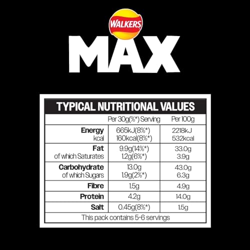Walkers Max Strong Chilli & Lime Coated Peanuts 175g