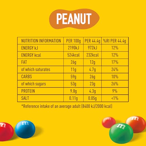 M&M's Peanut Chocolate Candy 400g Sharing Bag - Colorful Milk Chocolate Covered Roasted Peanuts 6