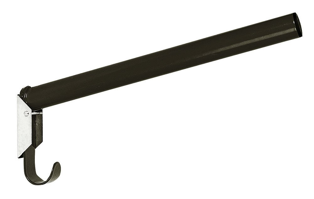 Kerbl Foldable Saddle Holder 32845 - Round Design with Integrated Bridle Hook | Black Metal