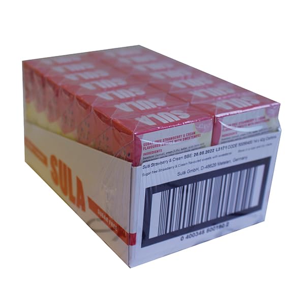 Sula - Sugar Free Strawberry and Cream Boiled Sweets (42 g)