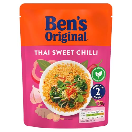 Ben's Original Thai Sweet Chilli Microwave Rice, 6 x 220g Pouches
