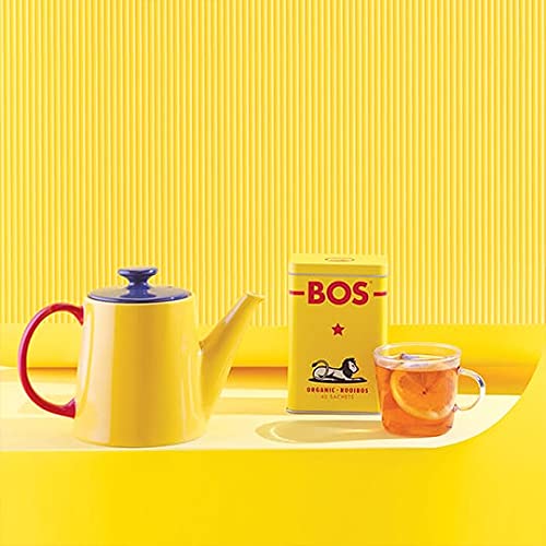 BOS Organic Rooibos Caffeine Free Tea Sachets Tin, 40 Tea Bags, 100g
