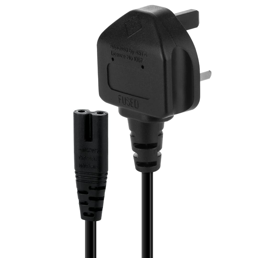 Venom Replacement Power Cable - 3 Metre Length | UK 3-Pin Plug | PS5/PS4 Compatible 3