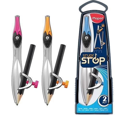 Maped Study Stop Universal Holder Compass - Metal Legs, Ergonomic Head, Stop System | Model 195210 1