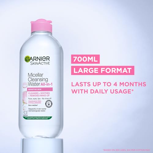 Garnier - Micellar Cleansing Water Gentle Face Cleanser & Makeup Remover (700ml)