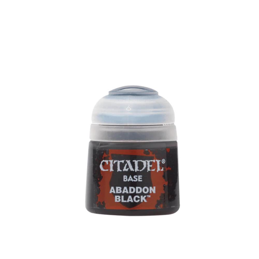 Citadel Games Workshop Paint - Abaddon Black Base Model Paint | 12ml Acrylic | Matte Finish 1