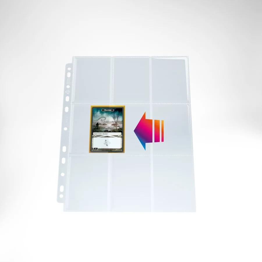 Gamegenic Ultrasonic 9-Pocket Card Pages for Ring Binders – 50 Pages