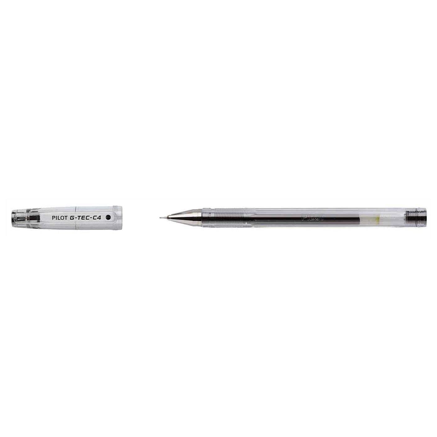 PILOT G-Tec C4 Gel Rollerball Pen - Ultra Fine 0.4mm Tip | Black Ink | 3 Pack 4
