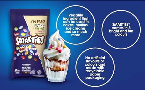 Nestlé SMARTIES Mini Mix-In 500g - Chocolate Baking Mix-In with Colourful Sugar Shells