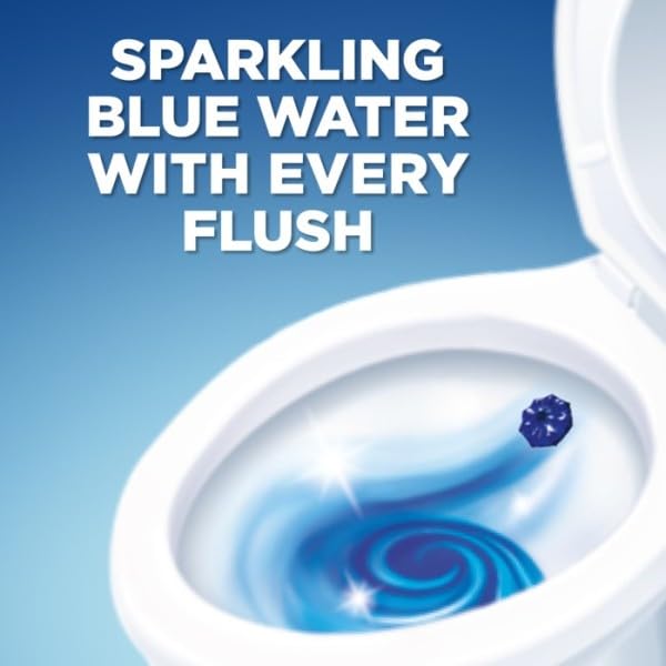 DUCK Fresh Discs Blue Toilet Cleaner Refill Twin Pack, 5 x 72 ml, Azure Lagoon Scent, Descaler