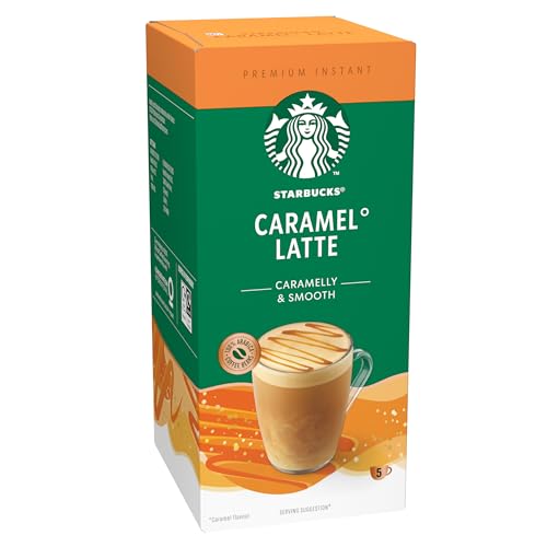 STARBUCKS Caramel Latte Premium Mix Instant Coffee - 60 Sachets (12 x 5)
