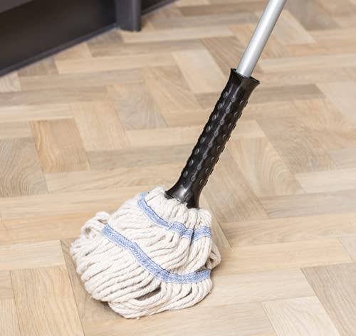 Addis Twist Mop - Self Wringing Mechanism | Thick Absorbent Cotton Strands | Graphite/Metallic/White 3