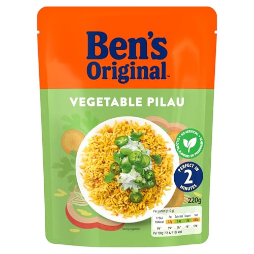 Ben's Original Vegetable Pilau Microwave Rice, 6 x 220g Pouches 8