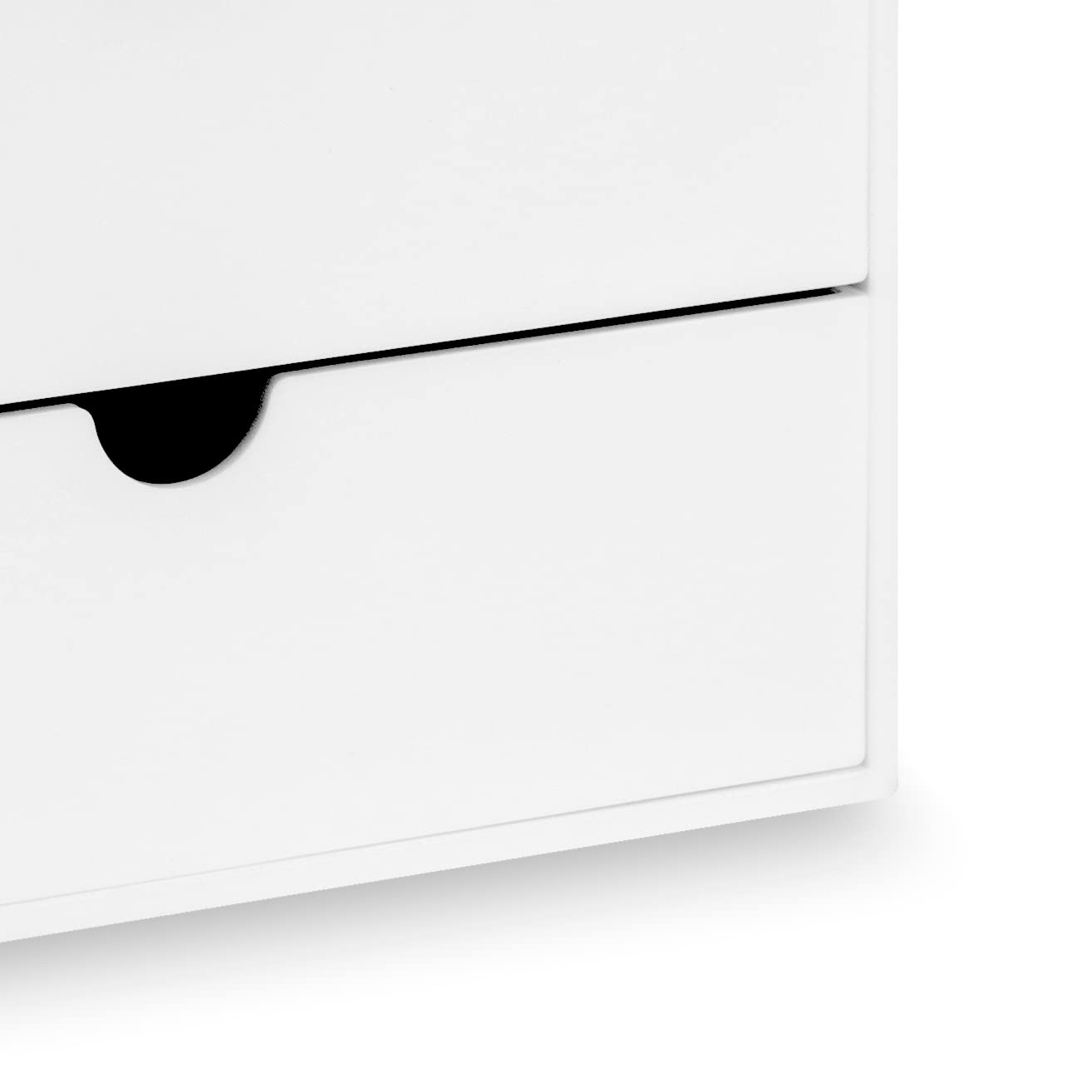 Osco White Hi-Gloss ABS Plastic Cube Desk Organiser - 3 Drawers | Stackable | Fits IKEA KALLAX 8